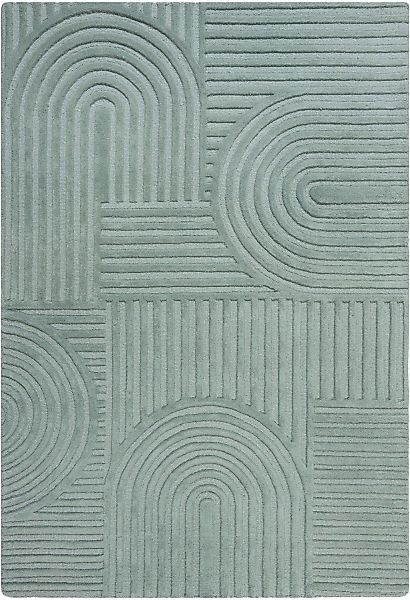 FLAIR RUGS Wollteppich "Zen Garden, modern & mit Linien" 10 mm Höhe 100% Wo günstig online kaufen