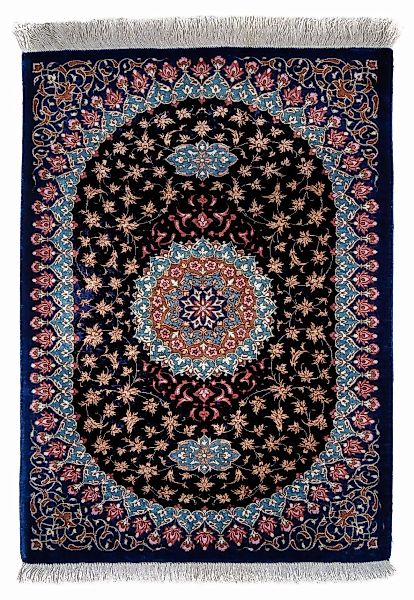 morgenland Orientteppich »Perser - Ghom - 80 x 55 cm - dunkelblau«, rechtec günstig online kaufen