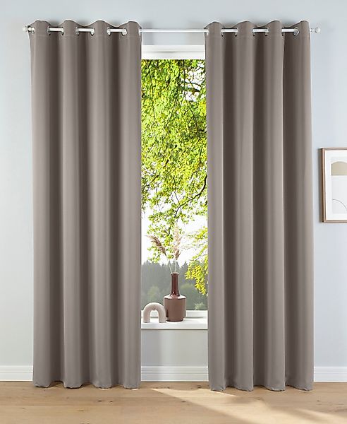 my home Verdunkelungsvorhang Solana, Ösen (2 günstig online kaufen