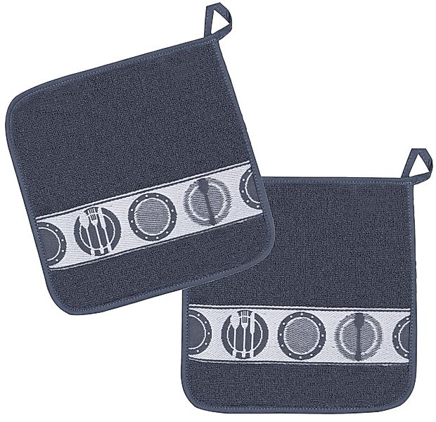 Kracht Topflappen Teller, (2-tlg., 2-teilig), 2er Set Topflappen, Baumwoll günstig online kaufen