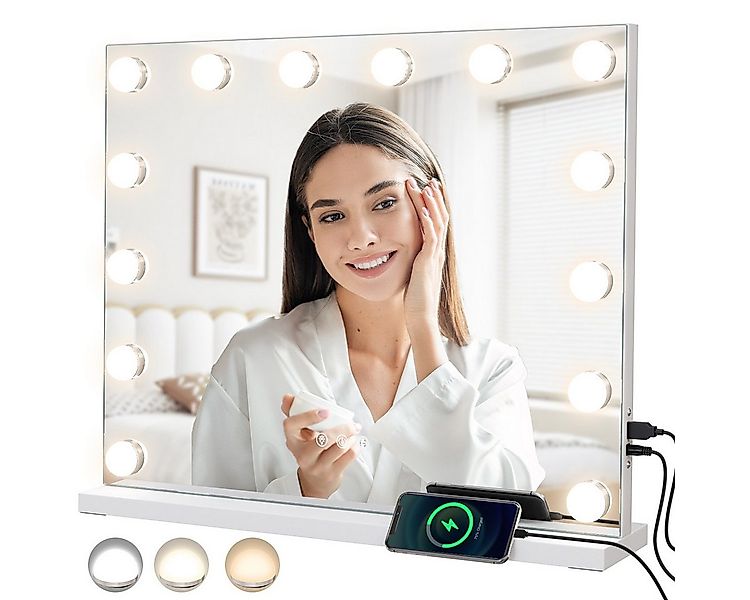 MCURO Kosmetikspiegel Hollywood Schminkspiegel mit Beleuchtung, 10X Vergröß günstig online kaufen