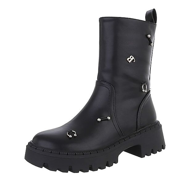 Ital-Design Damen Bikerschuhe Biker Westernstiefelette (87451862) günstig online kaufen