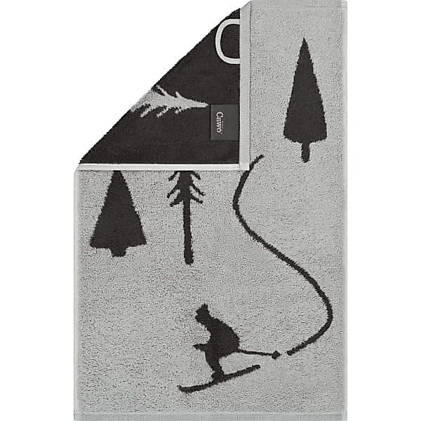 Cawö Handtücher WINTER EDITION Skifahrer 6272 - Farbe: platin/basalt - 70 - günstig online kaufen