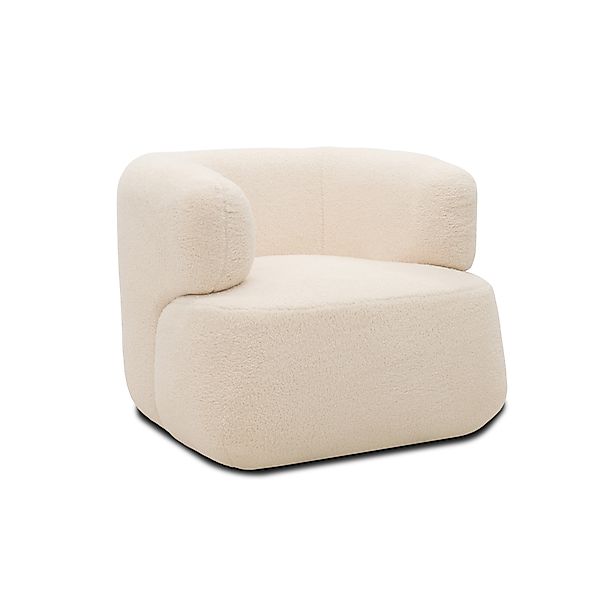 Sessel 800 012, Armsessel, Teddy-Stoff, 90 x 86 x 71 cm (BxTxH), creme   Ao günstig online kaufen