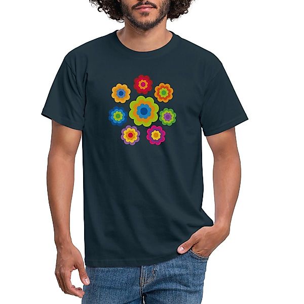 Spreadshirt T-Shirt 70er Jahre Hippie Flower günstig online kaufen