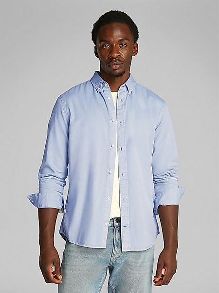 Calvin Klein Langarmhemd GARMENT DYED LW TWILL L/S SHIRT mit Logostickerei günstig online kaufen