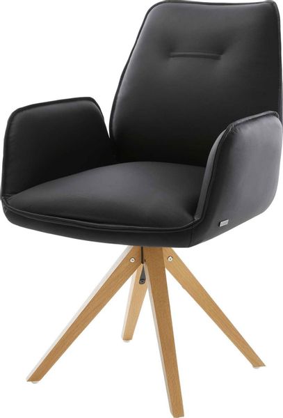 DELIFE Polsterstuhl Zoa-Flex, Holzgestell kantig Natur günstig online kaufen