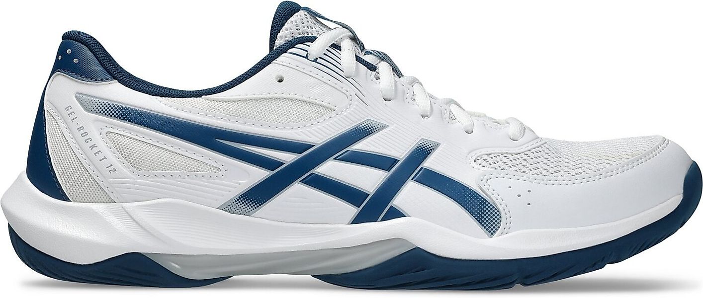 Asics GEL-ROCKET 12 WHITE/MAKO BLUE Hallenschuh günstig online kaufen