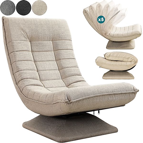 Casaria Relaxsessel verstellbare Lehne Drehbar Klappbar günstig online kaufen