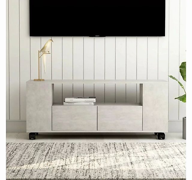 furnicato TV-Schrank Betongrau 120x35x48 cm Holzwerkstoff günstig online kaufen