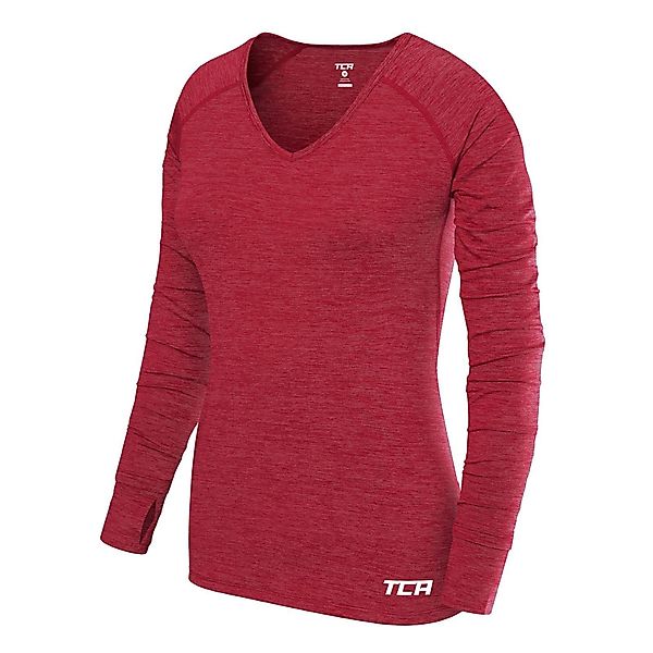 TCA Trainingsshirt Damen Laufshirt V-Ausschnitt Langarm günstig online kaufen