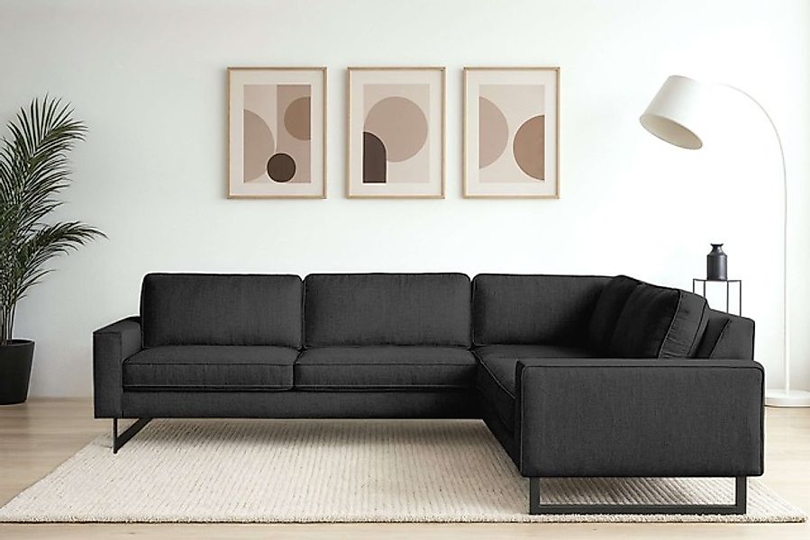 PLACES OF STYLE Ecksofa »Pinto, XXL, 250/290 cm, langer Schenkel, Ottomane« günstig online kaufen