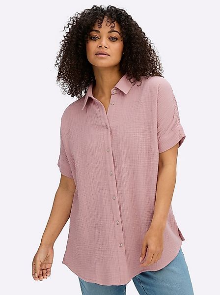 Sheego Klassische Bluse Hemdbluse Kurzarm günstig online kaufen