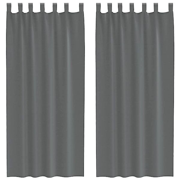 vidaXL Voile Vorhänge mit Schlaufen 2 Stk Dunkelgrau 140x245 cm 4102274 günstig online kaufen