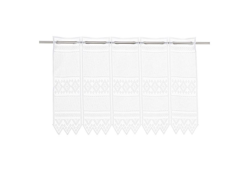 Gardinen Kranzusch Scheibengardine Jacquard grafisch (1 St), Stangendurchzu günstig online kaufen