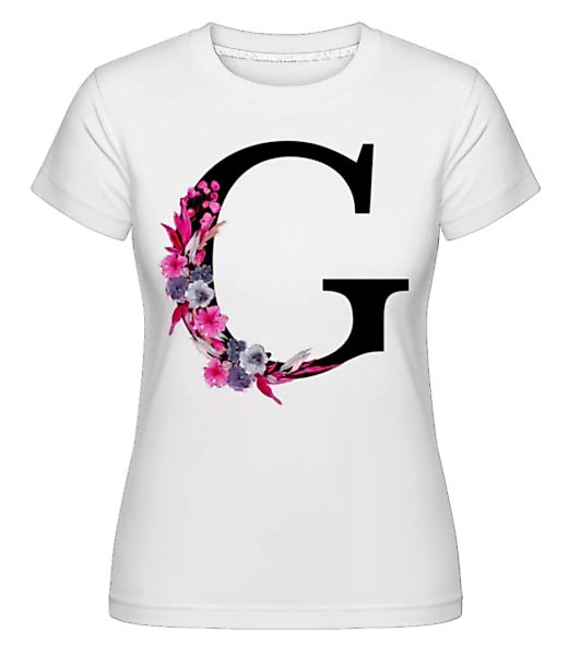 Blumen Initiale G · Shirtinator Frauen T-Shirt günstig online kaufen