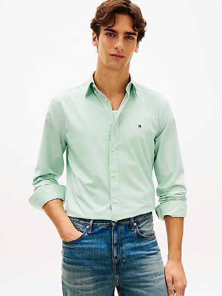 Tommy Hilfiger Businesshemd "FLEX POPLIN SOLID Regular Fit SHIRT mit Button günstig online kaufen