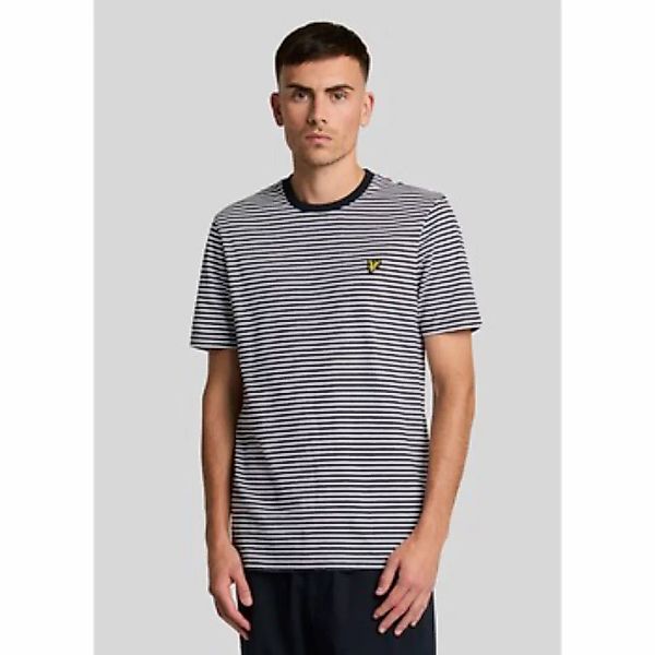 Lyle & Scott  T-Shirts & Poloshirts Linen blend breton stripe t-shirt - dar günstig online kaufen