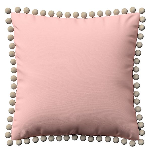 Kissenhülle Wera mit Bommeln, rosa, 45 x 45 cm, Loneta (133-39) günstig online kaufen
