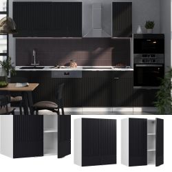 Vicco Hängeschrank Fame-Line, Schwarz gestreift/Weiß, 60 günstig online kaufen