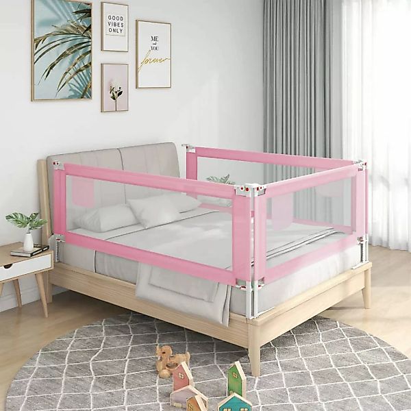 vidaXL Bettschutzgitter, Kleinkind-Bettschutzgitter Rosa 160x25 cm günstig online kaufen