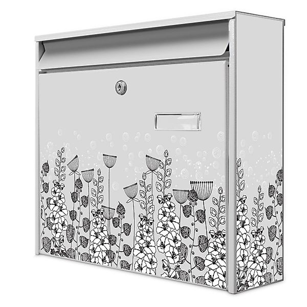 Banjado Briefkasten Weiß 36.2x32.2x10cm Groß / Inkl. Montagematerial & 2 Sc günstig online kaufen