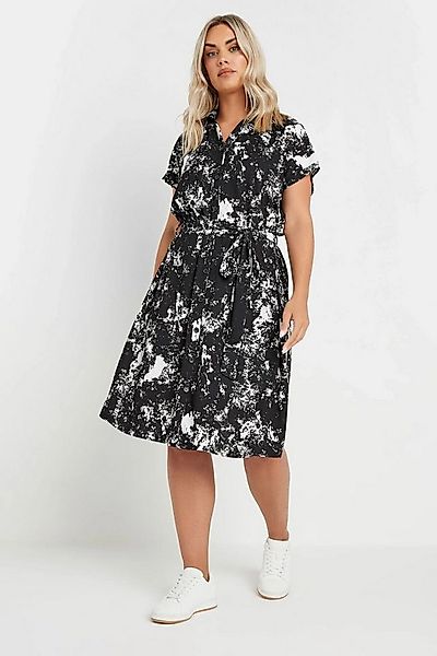 Stil Diva Minikleid Midikleid in Übergröße mit abstraktem Muster, Knopfleis günstig online kaufen