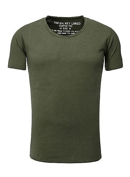Key Largo T-Shirt Bread vintage Look uni Basic T00621 Rundhalsauschnitt uni günstig online kaufen