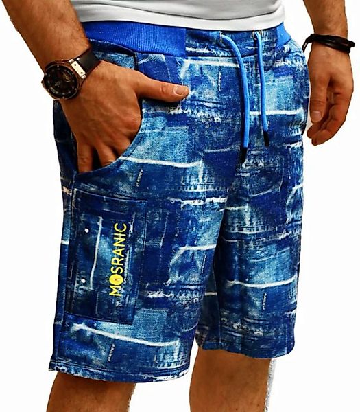 RMK Shorts Herren Sweatshorts kurze Hose Sommer Bermuda Jeans-Optik Elastik günstig online kaufen