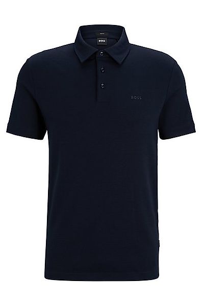 BOSS Poloshirt Slim-Fit Poloshirt mit gummiertem Logo günstig online kaufen