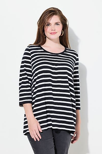 Ulla Popken T-Shirt Shirt Ringel A-Linie günstig online kaufen