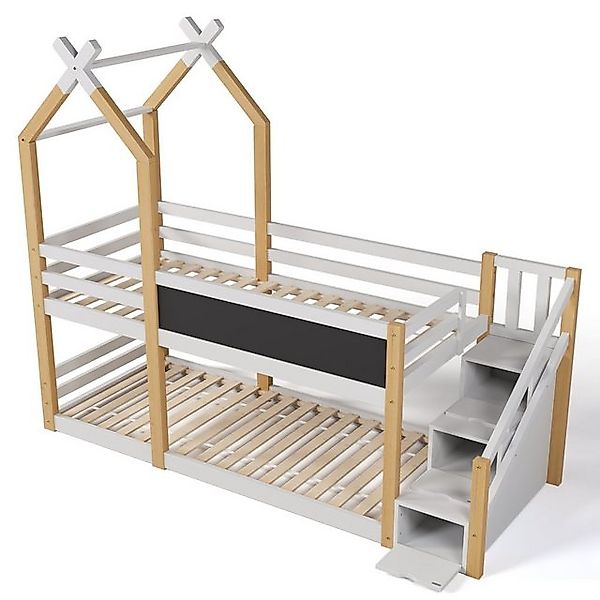 BlingBin Etagenbett Hochbett Etagenbett (1-St., Baumhaus Bett mit Speicheru günstig online kaufen