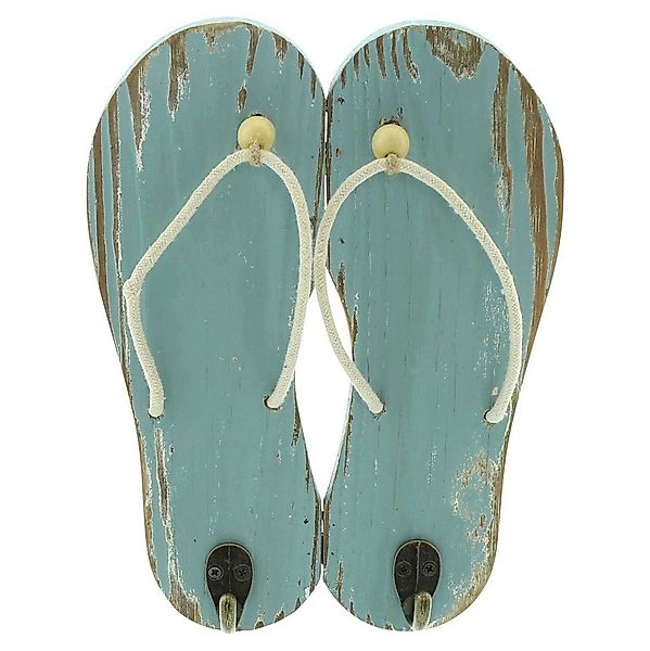 Dekoleidenschaft Wandhaken "Flip-Flops" Holz im Shabby Look, Kleiderhaken G günstig online kaufen