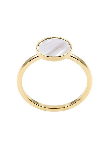 Hey Happiness Fingerring Kreis Muschel 18K Gold Roségold, Edelstahl Damen R günstig online kaufen