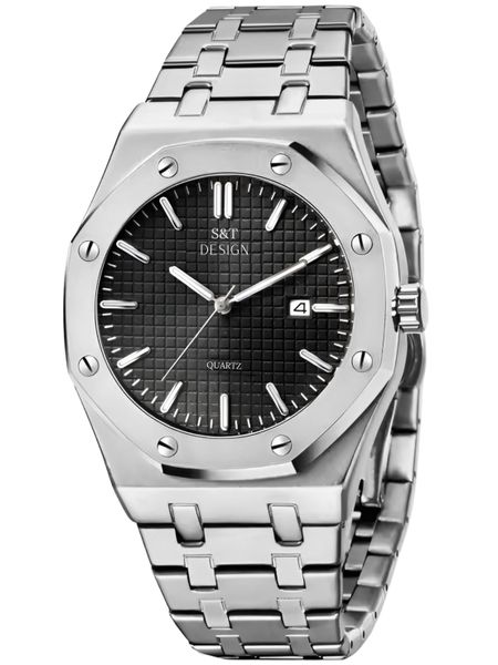 S&T Design Quarzuhr Herrenuhr Armbanduhr Edelstahl günstig online kaufen