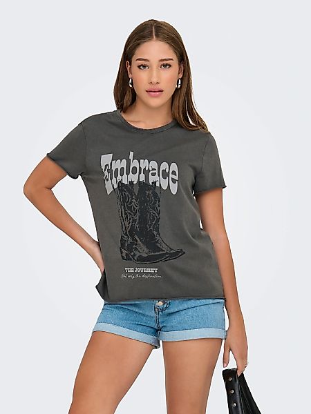 ONLY Rundhalsshirt "ONLLUCY REG S/S TOP JRS NOOS", unterschiedlich bedruckt günstig online kaufen