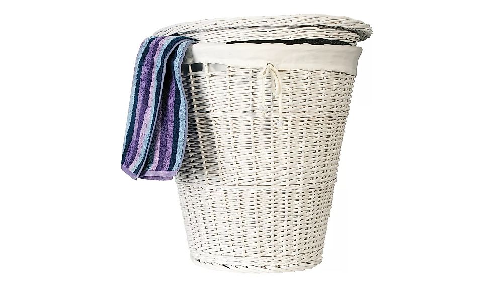 Wäschekorb mit Deckel - weiß - Weide - 50 cm - Sconto günstig online kaufen