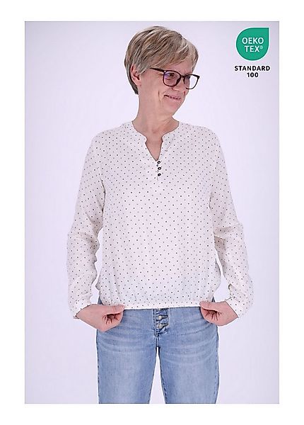 SPLASH OF COLOR Klassische Bluse Schlupfbluse mit Gummibund und Minimalprin günstig online kaufen