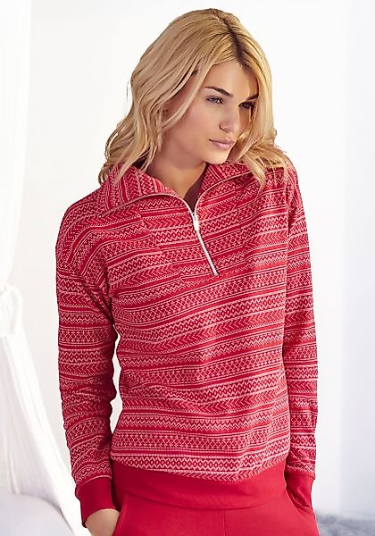 s.Oliver Sweatshirt mit Norwegermuster, Loungeanzug günstig online kaufen