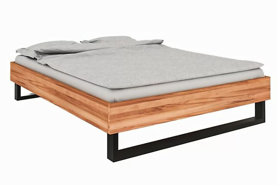 byoak Bett STEEL 200 x 210 aus Massivholz, ohne Kopfteil, Naturgeölt günstig online kaufen