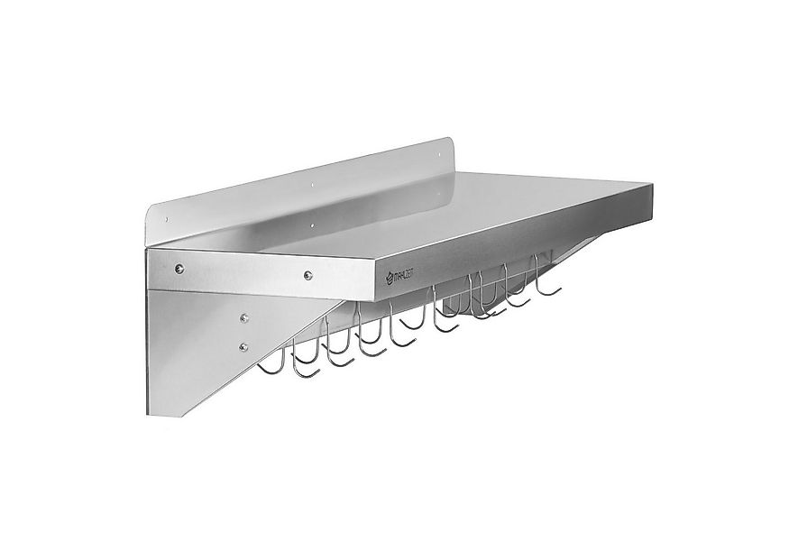 Mahlzeit Wandregal Edelstahl Wandregal, 90 x 30 cm, Klappbares Hängeregal günstig online kaufen