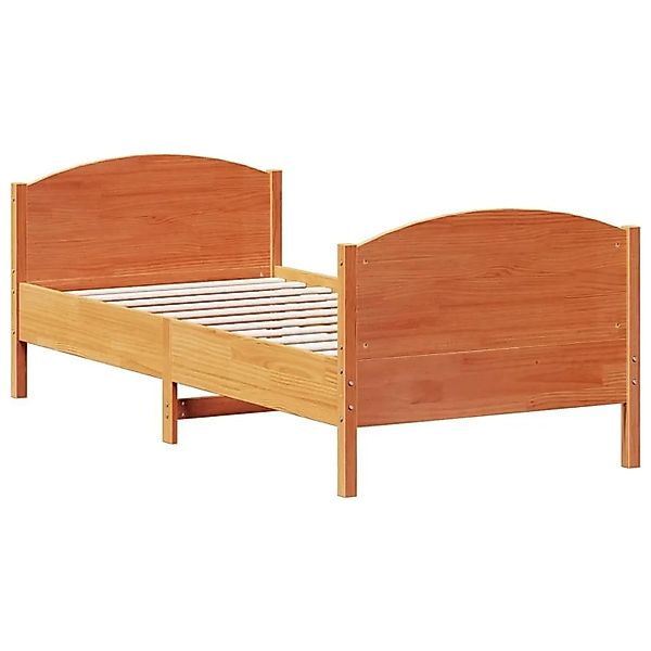 vidaXL Massivholzbett ohne Matratze Wachsbraun 90x190 cm Kiefernholz 842573 günstig online kaufen