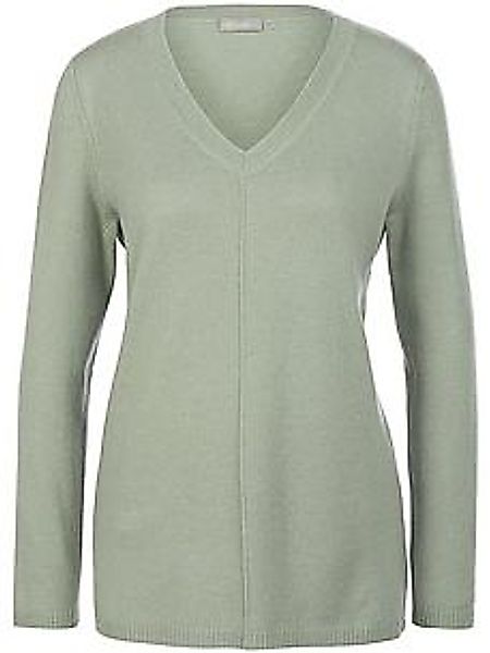 V-Pullover aus 100% Premium-Kaschmir Peter Hahn grün günstig online kaufen