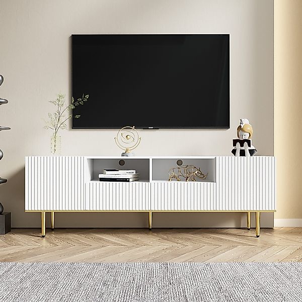 MODFU Lowboard TV-Schrank (TV-Möbel, 2Einlegeböden, 2 günstig online kaufen