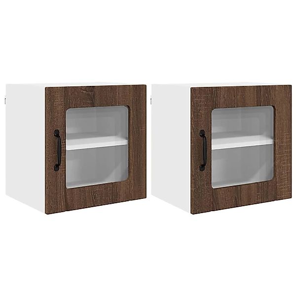 vidaXL Küchenschrank 2 Stk Braun Eichen-Optik 40 x 31 x 40 cm 884849 günstig online kaufen