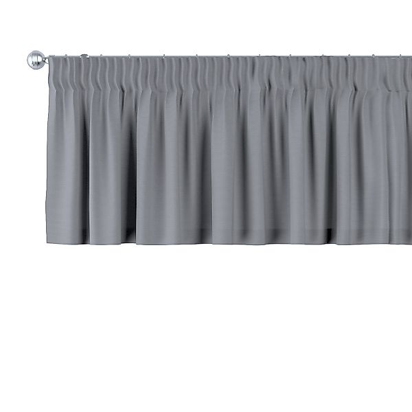 Kurzgardine mit Kräuselband, grau, 390 x 40 cm, Cotton Panama (702-46) günstig online kaufen