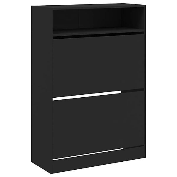 vidaXL Schuhschrank mit 2 Klappen Schwarz 80x34x116 cm 3214407 günstig online kaufen