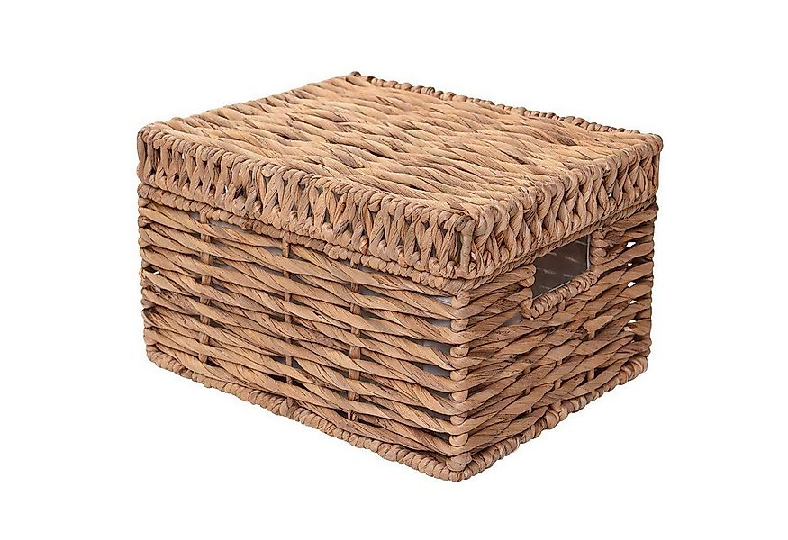 VIVANNO Regalkorb Wasserhyazinthe KIRA Würfel - Natur Geflochten (1 St), 34 günstig online kaufen
