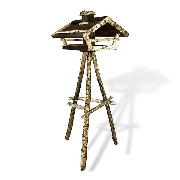gartenetage Vogelhaus Birkenfutterstelle mit Holzdach inkl. günstig online kaufen