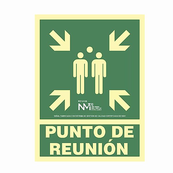 Schild Normaluz Punto De Reunión Pvc (22,4 X 30 Cm) günstig online kaufen